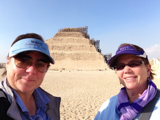 Viv and Jill in Cairo, Egypt