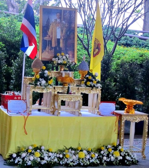 Altar to Celebrate the Birthday of the King of Thailand