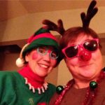 Jill and Viv - Spanky Elf and Rudolph