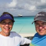 Jill and Viv at Half Moon Cay with Holland America Line