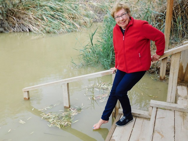 Elizabeth von Pier at the Jordan River