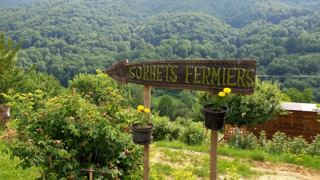 Sorbet Fermier de Bethmale in Ariege Pyrenees, France.