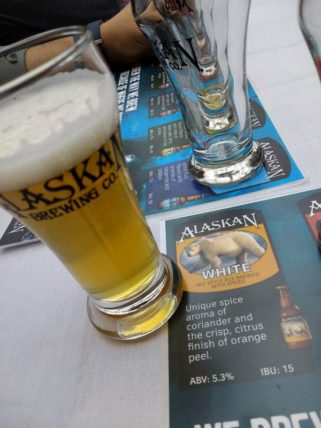 Alaskan White - a wit style ale brewed with spices. 