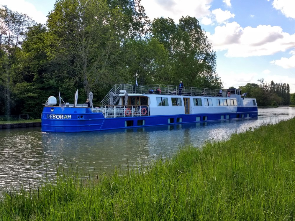 Deborah moored in a serene canal location