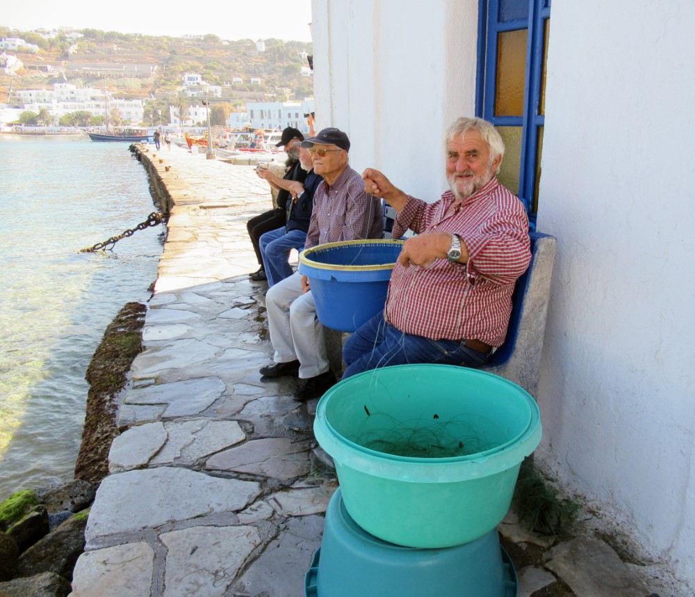 Fishermen in Mykonos