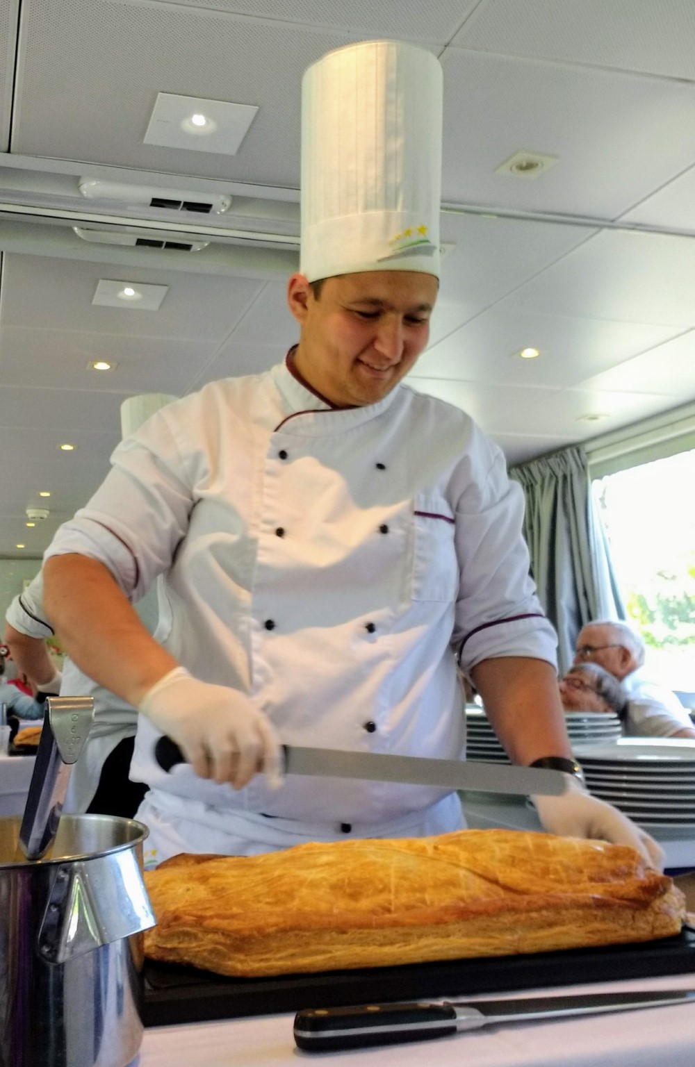 Salmon Wellington Lunch on Barge Deborah